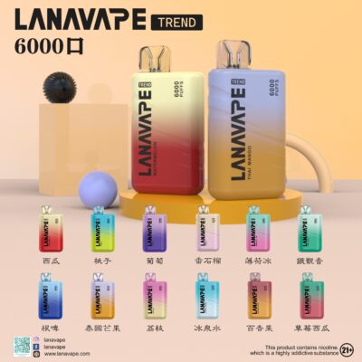 LANA Trend 6000 電子煙 時尚設計拋棄式電子煙 台灣現貨