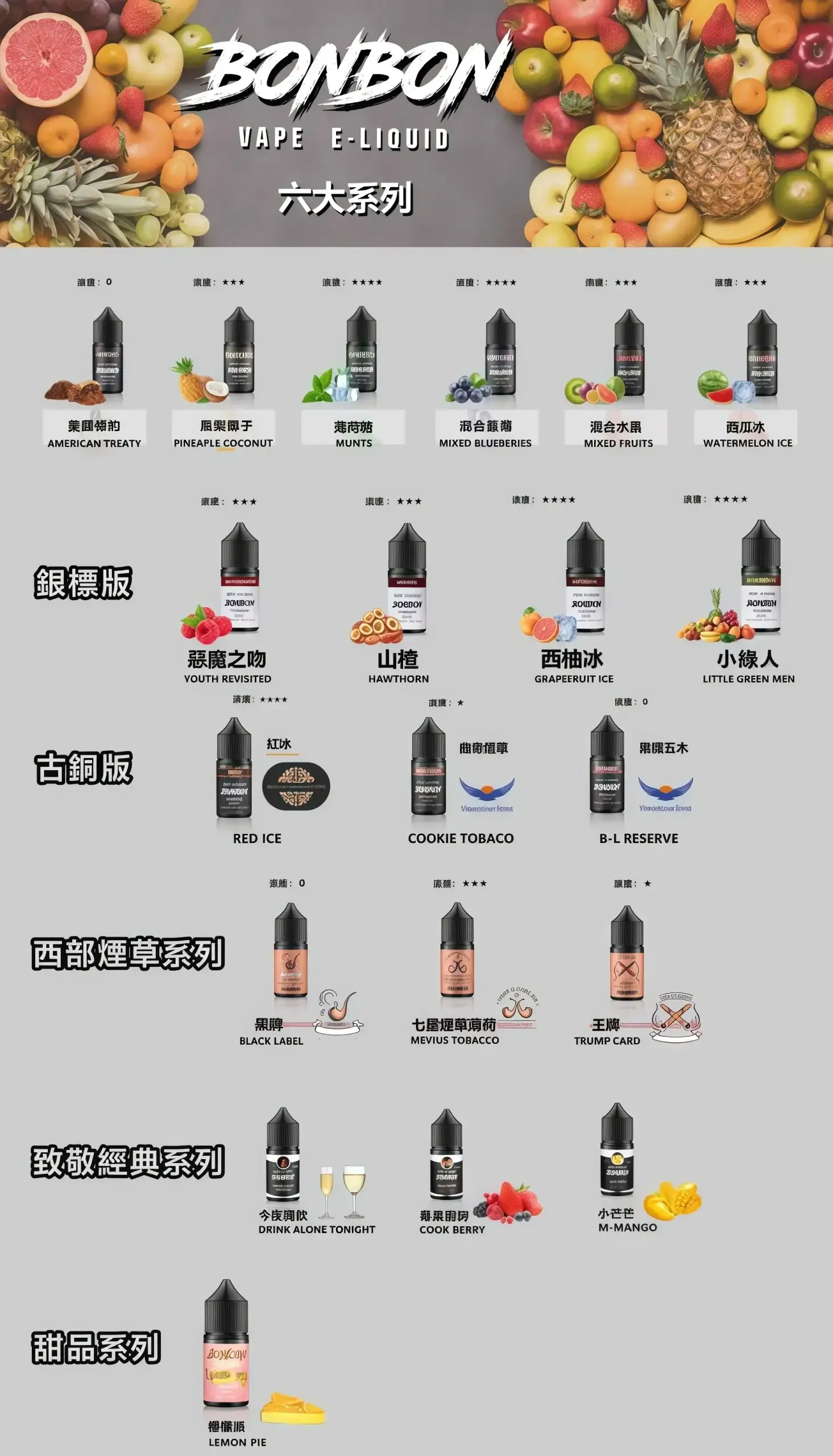 bonbon-xiaoyanyou-1.webp 【小煙油】BONBON煙油 邦邦菸油 30ml/30mg 美國進口 台灣電子煙批發